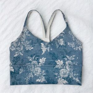 DYI Sports Bra Women’s Large Blue Long Line Light Support Unpadded Yoga Pilates